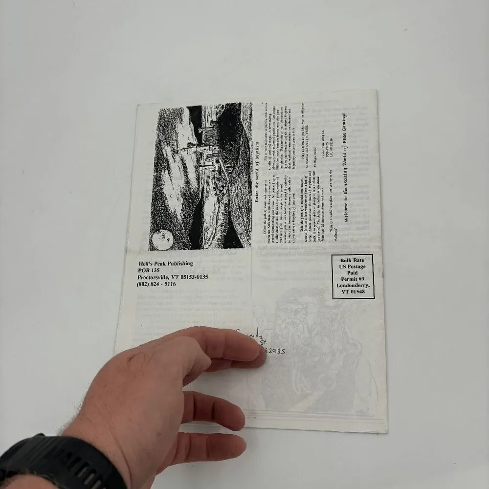 Planchette Number 1 March 1995 by Hell's Peak Publishing RARE‎ Piece of Gaming